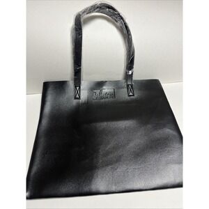Wahine Made Co 100% Leather Black Shoulder Bag‎ 14x16 In